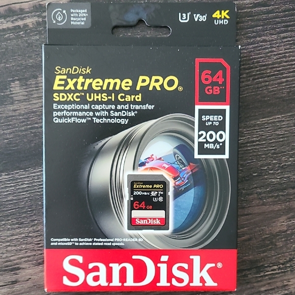 SanDisk Extreme PRO 64GB Memory Card - Picture 3 of 4